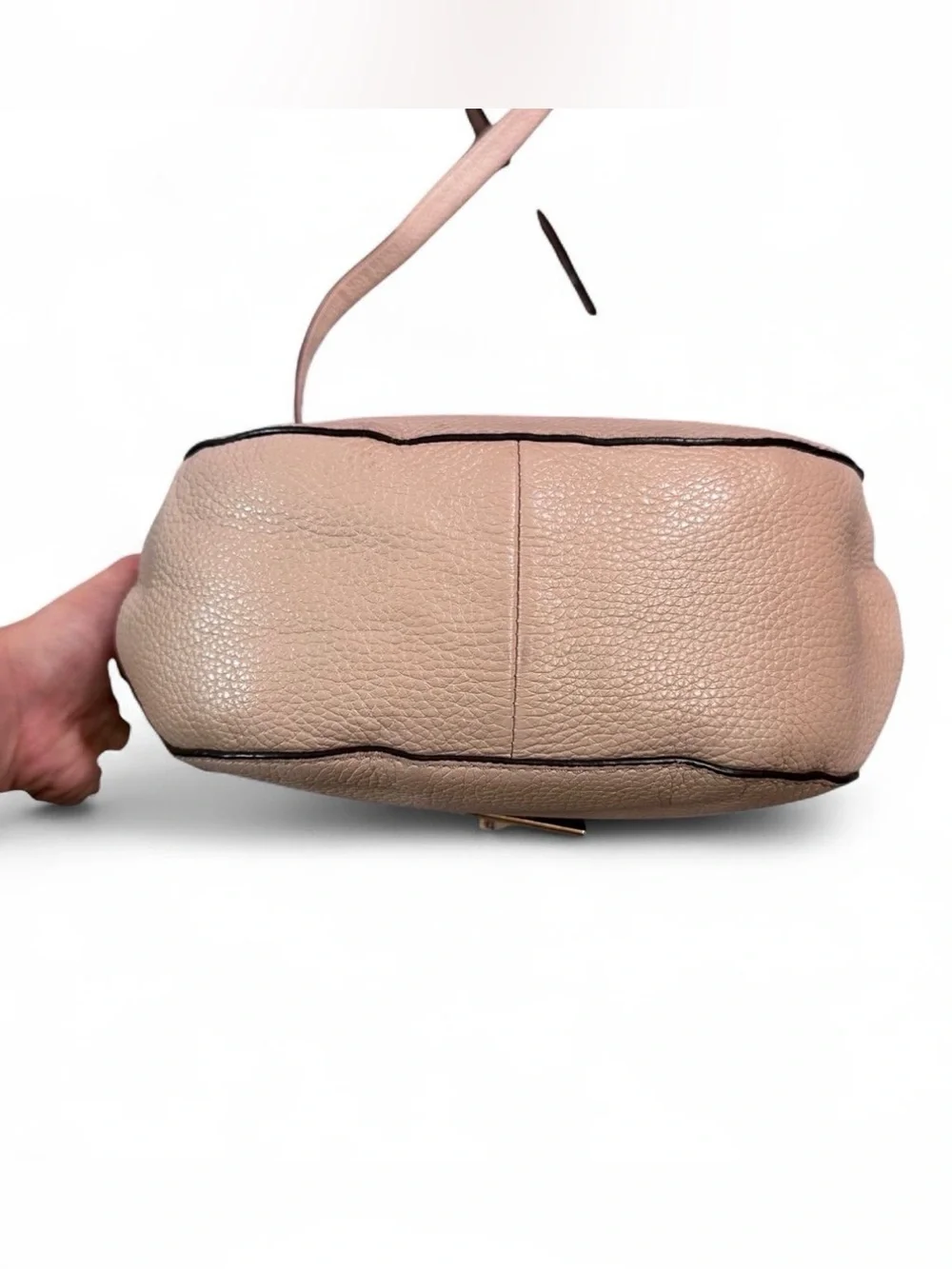 MICHAEL Michael Kors Blush Pink Pebbled Leather Chain Crossbody